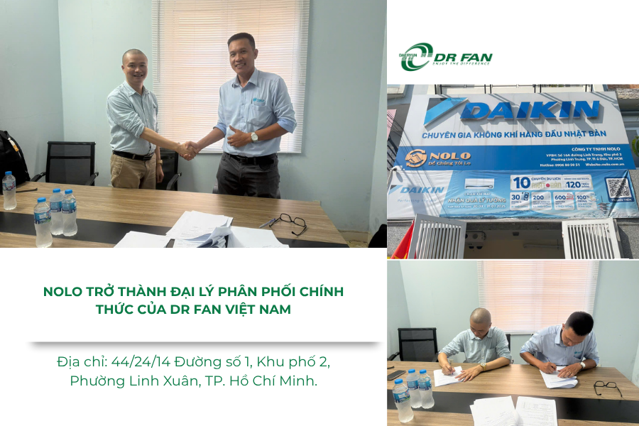 NOLO trở thành đại lý phân phối chính thức của DR FAN Việt Nam
